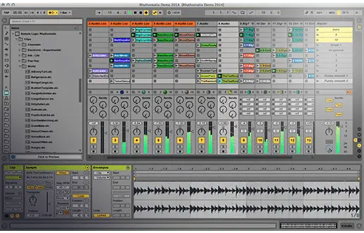 screenshot of ableton live software playing back audio